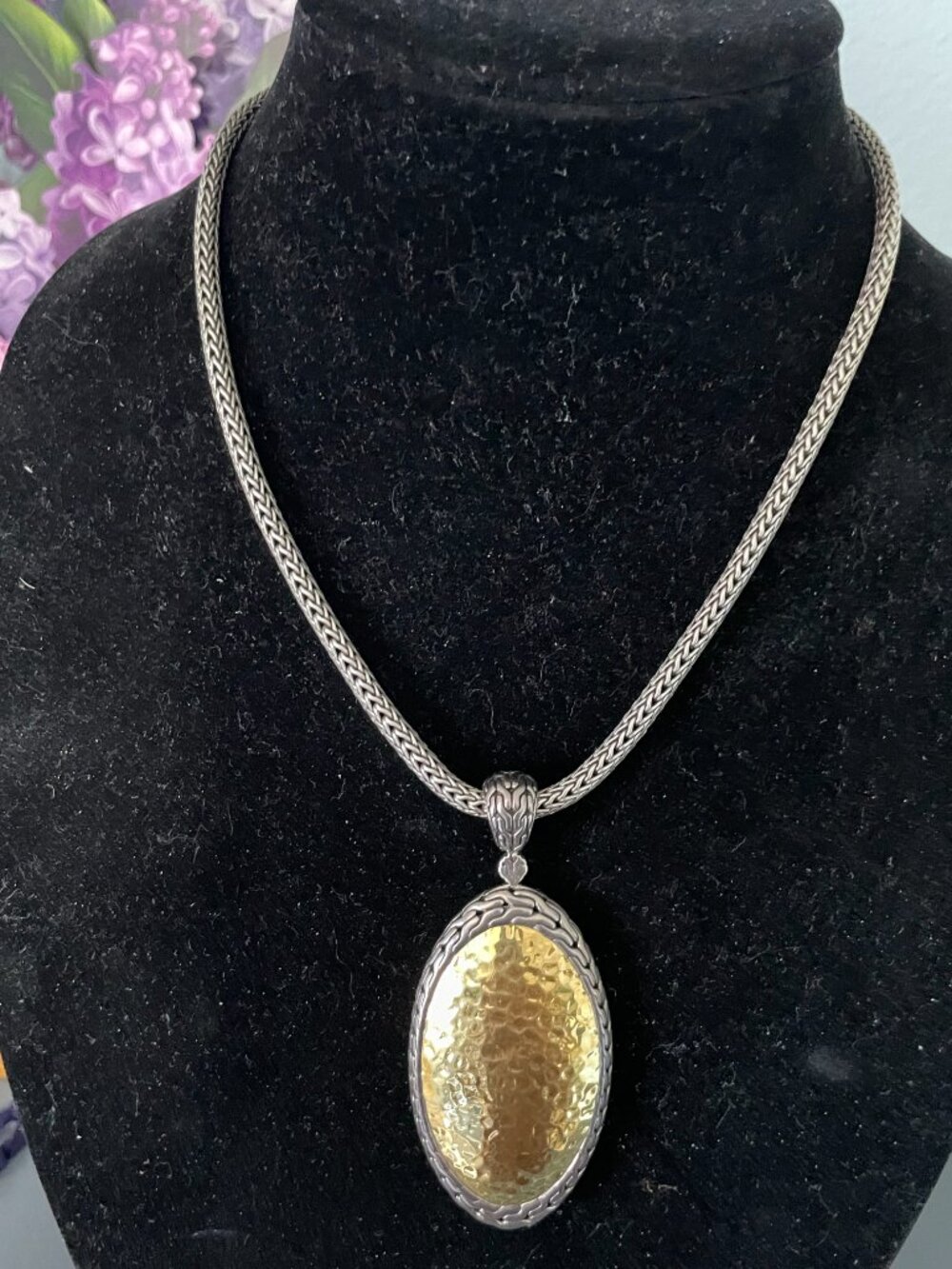 JOHN HARDY 18" NECKLACE & PENDANT 22K, 18K 925